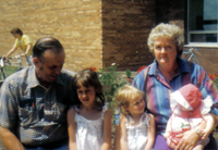 The sisters with Grandpa and Grandma Haenke