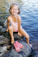 Julie excited to be at Dewy Lake